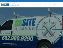 Tablet Screenshot of onsiteplumbingaz.com